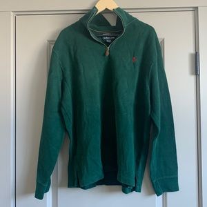 Polo by Ralph Lauren, mens 1/4 zip long sleeve shirt, size large